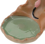 Milisten Lotus Leaf Ceramic Plant Saucer Tray 8 Inch Water Tray for Indoor Bonsai and Flower Pots with Drainage to Protect Floors and Surfaces - Image 3