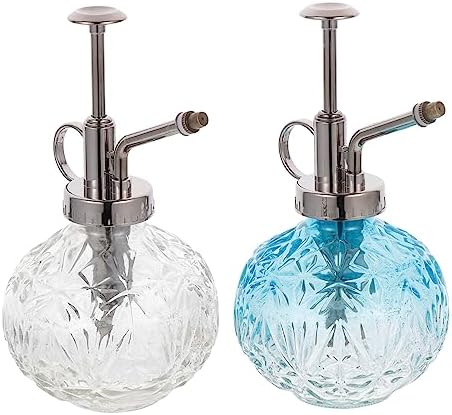 Vintage Glass Spray Bottle Set 2pcs for Precise Watering by Toyvian