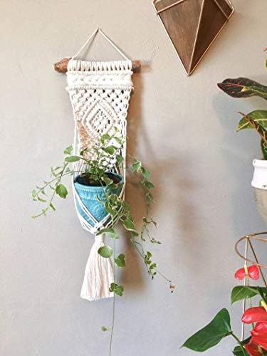 WILD COTTON Fiber Arts Macrame Plant Hanger Indoor Wall Hanging Planter Basket Long Flower Pot Holder Boho Home Decor, 30 Inch - Image 4