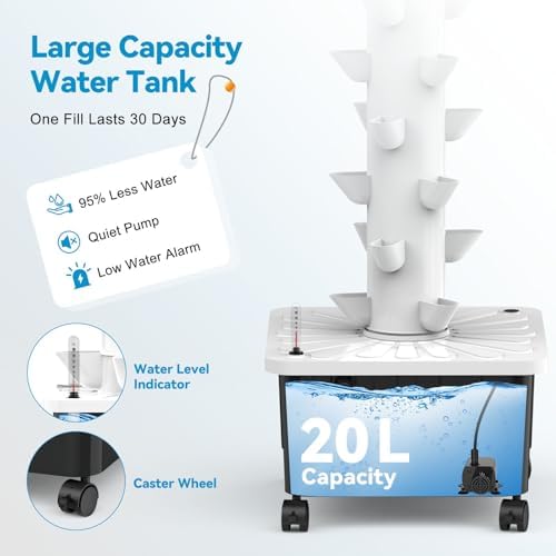 JESLED 15 Tiers Hydroponics Growing System Kits with 4 LED Grow Lights - Image 5