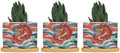 Dragon Chinoiserie Planters Ceramic Asian Inspired Round Flower Pots with Drainage Holes and Bamboo Tray Pot for Home Desktop Office Windowsill by BRUYU5SE