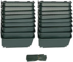 18-Pot Vertical Wall Planter, Self-Watering Stackable Planters for Indoor & Outdoor Use, Perfect for Herbs, Flowers & Vegetables (18, Black) - Image 7