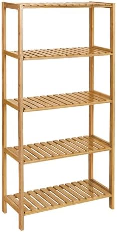 SONGMICS 5-Tier Bamboo Shelf, Freestanding Bathroom Storage Rack by SONGMICSbySONGMICSHOME