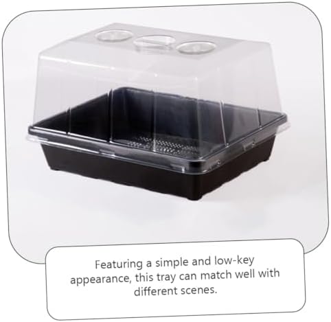 Levemolo 1 Set Reusable Plastic Plant Tray with Humidity Dome Nursery Starter Tray for Seedling Germination for Gardening for Flowers Fruits and Vegetables - Image 6