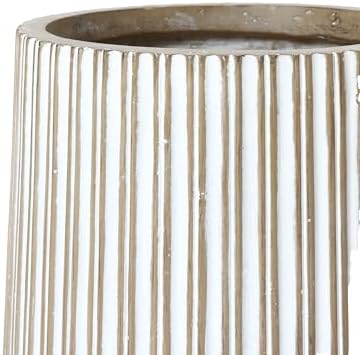 LuxenHome 16.1" H Concrete Tall Planter, Large Outdoor Indoor Plant Pot - Image 6