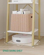 Hzuaneri Ladder Shelf, Bookshelf, Freestanding Corner Storage Shelf - Image 5