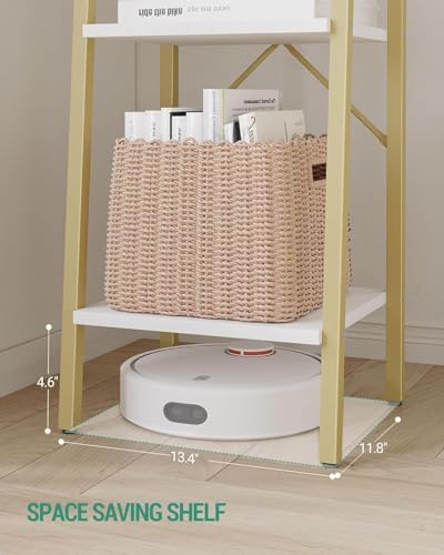 Hzuaneri Ladder Shelf, Bookshelf, Freestanding Corner Storage Shelf - Image 5