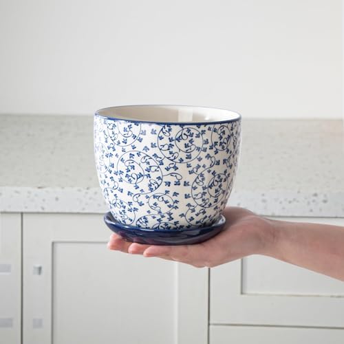 5.6 Inch Ceramic Plant Pots Set of 4 - Image 2