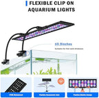 AQQA Clip On Aquarium Light, 24/7 & DIY Mode Full Spectrum Fish Tank Light - Image 4