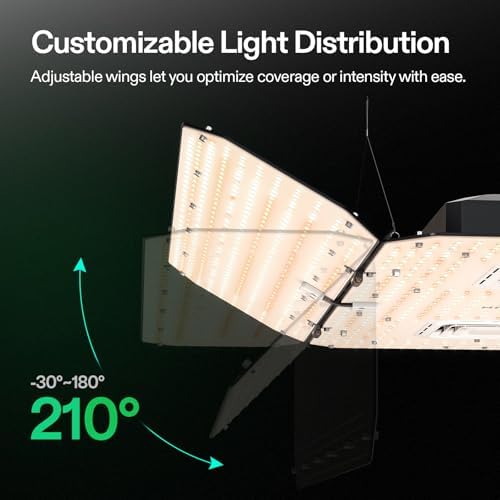 VIVOSUN AeroLight Wing AW400SE 400W LED Grow Light with Fan & Smart Control - Image 6