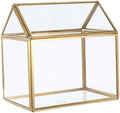 Abaodam Creative Geometric Glass House Terrarium for Indoor Moss and Air Plants, Miniature Plant Display Box with Gold Frame, Tabletop Planter for Home Garden Office Decor by Abaodam