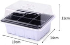 Ulalaza 10 Pack 6 Holes Seed Starter Trays Seedling Tray Humidity Adjustable Plant Starter Kit with Dome and Base Greenhouse Grow Trays for Seeds Growing Starting - Image 2