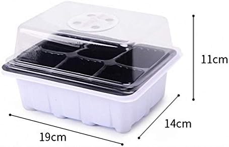 Ulalaza 10 Pack 6 Holes Seed Starter Trays Seedling Tray Humidity Adjustable Plant Starter Kit with Dome and Base Greenhouse Grow Trays for Seeds Growing Starting - Image 2