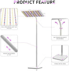 BESTVA 18W Grow Lights for Indoor Plants with Stand, Full Spectrum LED Plant Light for Indoor Plants,12-59 Inches Height Adjustable Growing Lamp with Auto On/Off Timer 4H/8H/12H, 4 Dimmable Brightnes - Image 5