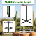 Adjustable Double-Layer Dragon Fruit Trellis Black Metal 1Pc - Image 5