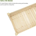 BIRASIL Outdoor Raised Garden Bed, Wood Planter Box for Vegetable Flower, Elevated Reinforced Large Garden Planters Boxes for Backyard Patio Gardening Balcony (48.5”L, Natural Wood) - Image 5
