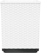 Planter Set of 2 White Polypropylene Modern Plant pots Plant containers Drainage pots for Indoor Backyard 11.8x11.8x14.6 in - Image 5