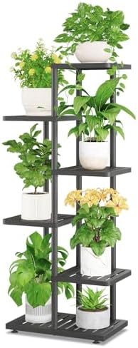 iDavosic.ly Plant Stand Indoor Outdoor, 5-Tier Tall Metal Shelf, Black by iDavosicly