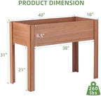 40x20x31 inch Raised Garden Bed with Legs, Elevated Wooden Planter Box for Outdoor Plants Flowers Fruits Vegetable Herb Growing - Image 3