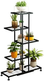 Twhep 5-Tier Iron Plant Stand - Modern Multi-Functional Shelf for Balcony & Garden by Twhep