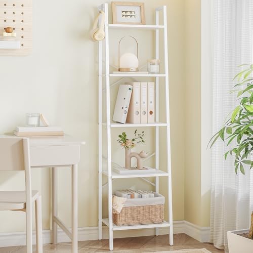 Hzuaneri Ladder Shelf, Bookshelf, Freestanding Corner Storage Shelf by Hzuaneri