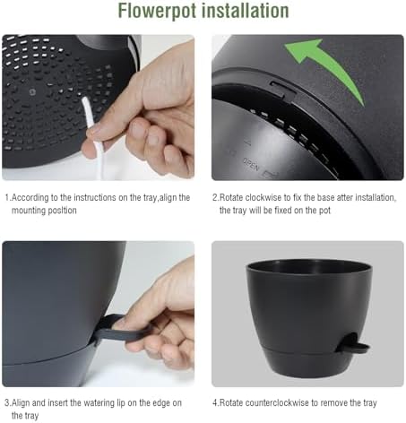 WSMKSZ 12/10/9 inch Self Watering Pots for Indoor Outdoor Plants, Set of 3 - Image 4