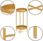 2 Tier Plant Stand Indoor Outdoor - 10.5in Width 24in Tall Flower Pot Rack - Image 2
