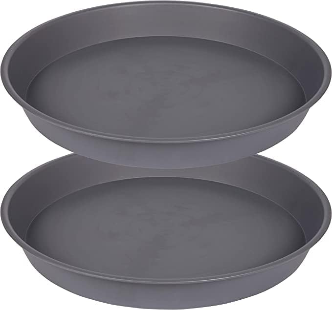 Plant Saucer, 2 Pack Largee Plant Saucer 18 19 inch (19", Cement Gray) by Bleuhome