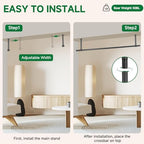 2 pcs Hanging Planters Rod – Plant Hanger Indoor for Window Ceiling, Hanging Plant Shelf for Wall Planter House Plants, Plant Shelves Metal Holder Bar 47.5In (Pots, Plants, Chains not Included) - Image 3
