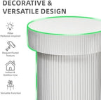 Outdoor Side Table, 24" Round Accent Table - Image 4