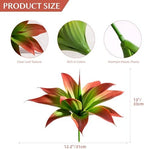 Ttranewsoo 2-Pack 13-Inch Artificial Agave Plants for Outdoor Planters, UV Resistant Fake Agave Plants, Faux Succulent Greenery for Porch, Patio, Garden, Entryway and Indoor Home Decor, Red - Image 2