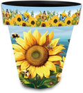Briarwood Lane Summer Planter 14" x 15" x 15" Sunflower Dance Large for Summer Planter by BriarwoodLane