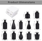 Mini Bud Vases Centerpieces for Tables,Clear Bud Vases for Flowers,Small Flower Vases Suitable for Birthday Party,Anniversary,Wedding Reception,Baby Shower (MattBlack, 12PCS) - Image 2