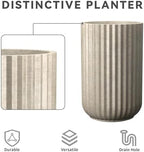 Kante Large Round Column Weathered Concrete Planter 21.7" Tall, Outdoor - Image 7