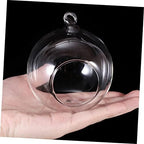 MAGICLULU 10Pcs Glass Hanging Tealight Holder Premium Quality Candle Stand for Wedding Decor Home Decoration and Celebrations Versatile Globe Terrarium for Flat Surfaces - Image 3