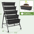 SEJOV 5-Tier Raised Garden Bed, 4FT Vertical Garden Planter - Image 3