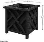 Pure Garden Lattice Design Planter Box - 15.5"D x 15.5"W x 16.5"H - Square Decorative Outdoor Flower or Plant Pot - Front Porch, Patio, and Garden Decor (Black) - Image 6