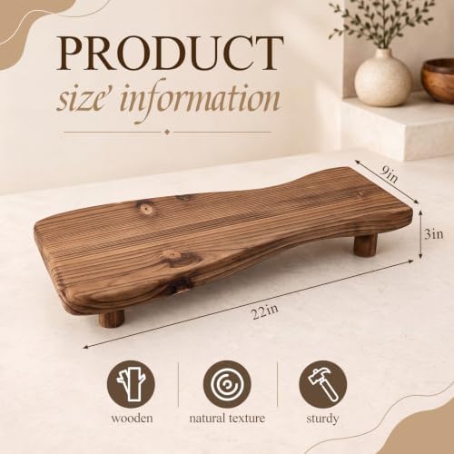 Leinuosen 22 x 9 Inch Large Wood Riser Pedestal Stand for kitchen counter - Image 2