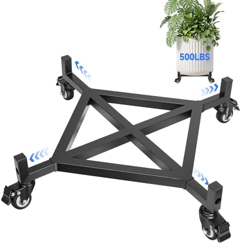 10-17 Inch Adjustable Plant Caddy with Wheels Heavy Duty Rolling Dolly by Unknown