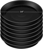 Eccliy 6 Pack Plastic Plant Saucer, Round, 14 Inch, Black by Eccliy