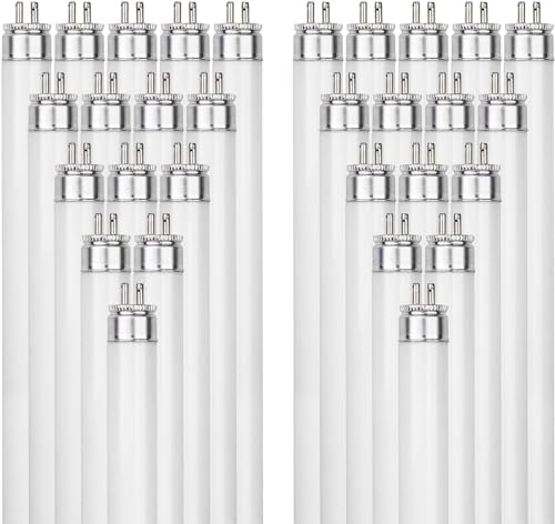 Sunlite 30435 F54T5/835/HO 4 Foot T5 Linear Fluorescent Lamp, 54 Watts, 5000 Lumens, 3500K Neutral White, Miniature G5 Bi-Pin Base, ROHS Compliant, High Performance Straight Tube, 40 Pack by Sunlite