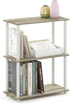 Furinno TURN-N-TUBE Storage Shelves, 3-Tier Book Shelf, Corner Shelf, Toolless Open Shelves, for Organization and Storage, Living Room, Garage, Home Office, Sonoma Oak by Furinno-FitsYourSpaceFitsYourBudget