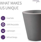 Crescent Garden Madison Planter– Weather-Resistant, Double Walled Indoor/Outdoor Plant Pot with Drain Hole – Large Plastic Plant Pot, 26" W (Slate) - Image 4
