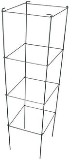46" Height 12" Width 2PCS Galvanized Square Folding Tomato Cage,Plant Support Stake Tower - Image 4