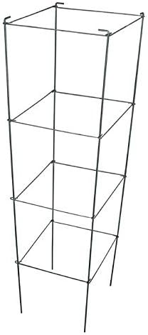 46" Height 12" Width 2PCS Galvanized Square Folding Tomato Cage,Plant Support Stake Tower - Image 4