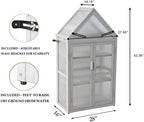 Wooden Growhouse with Adjustable Shelves, Mini Outdoor Growing Rack, Indoor Cold Frame Plant Stand - Image 3