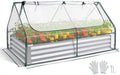 VEVOR 6x3x1FT Metal Raised Garden Bed with Greenhouse Cover, Outdoor Galvanized Planter Raised Beds for Gardening for Vegetables Flowers and Fruit by VEVOR