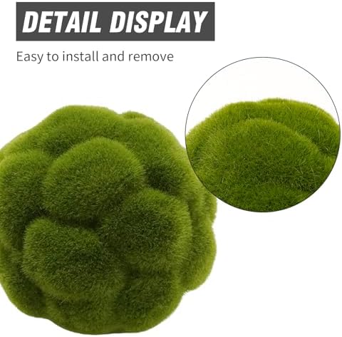 6 PCS Green Moss Ball Decorations, Simulated Moss Balls, Artificial Plant Decorations, Suitable for Garden Wedding Party Decorations - Image 7
