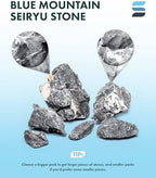 SubstrateSource Natural Aquarium Stones - Dark Bluish-Grey w/White Veins - Iwagumi Aquascaping Rocks, Freshwater Tanks, Cichlids, Betta Fish & Shrimp Tank Decorations - Blue Mountain Seiryu, 5 LB - Image 5