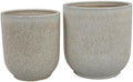 Ceramic Planters, Set of 2, 11.5 Inch, White and Gray by Noeko